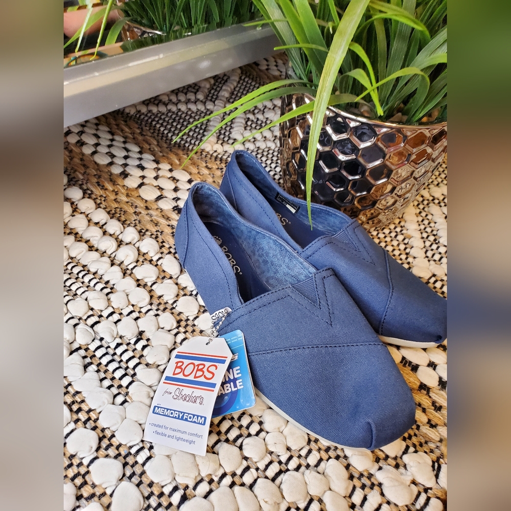 BOBS  From Skechers Women's Peace And Love Dark Navy Flats - Picture 12 of 12